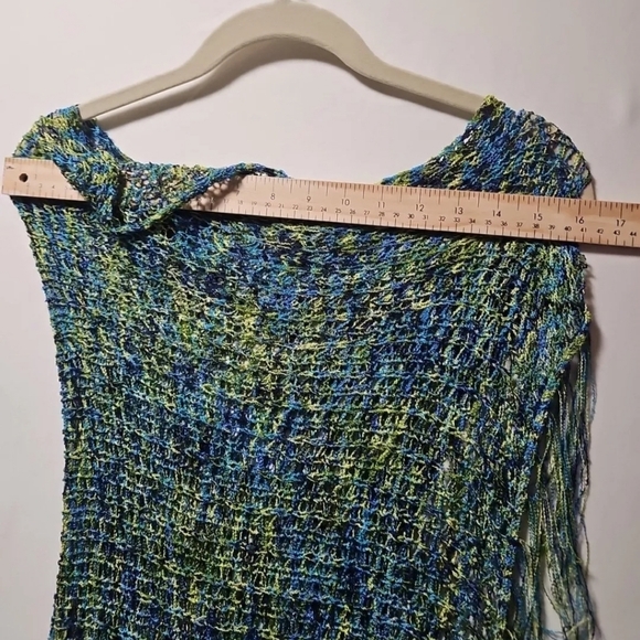 Guess Poncho Women One Size Multi-colored Knit Cover Up - Picture 3 of 4